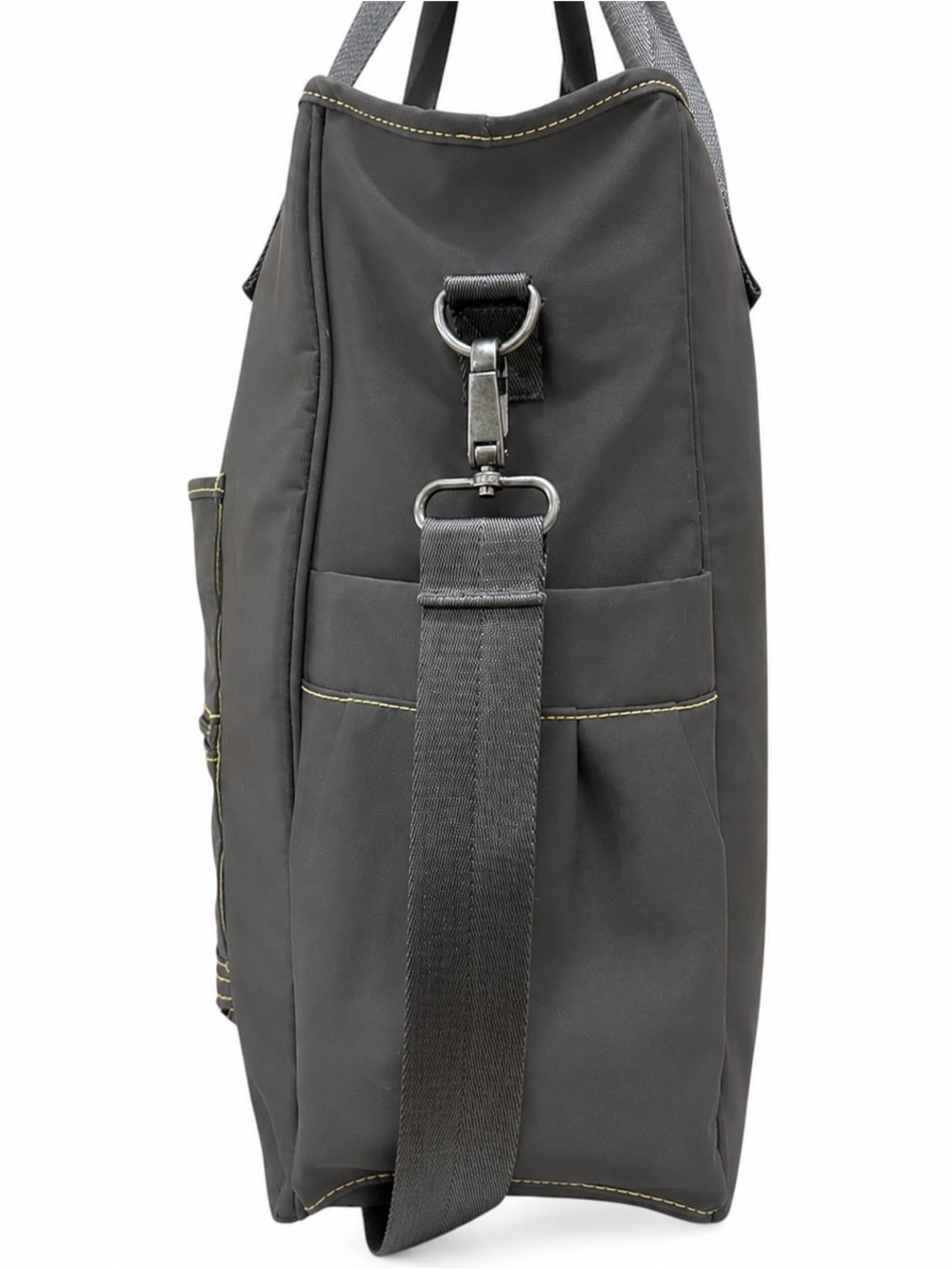 Athleta Gray Shoulder Bag Large Zip Top Travel Gym Yoga Carry All Bag Tote - Picture 4 of 11